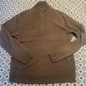 American Threads Men's Chocolate Zip-Up Sweater